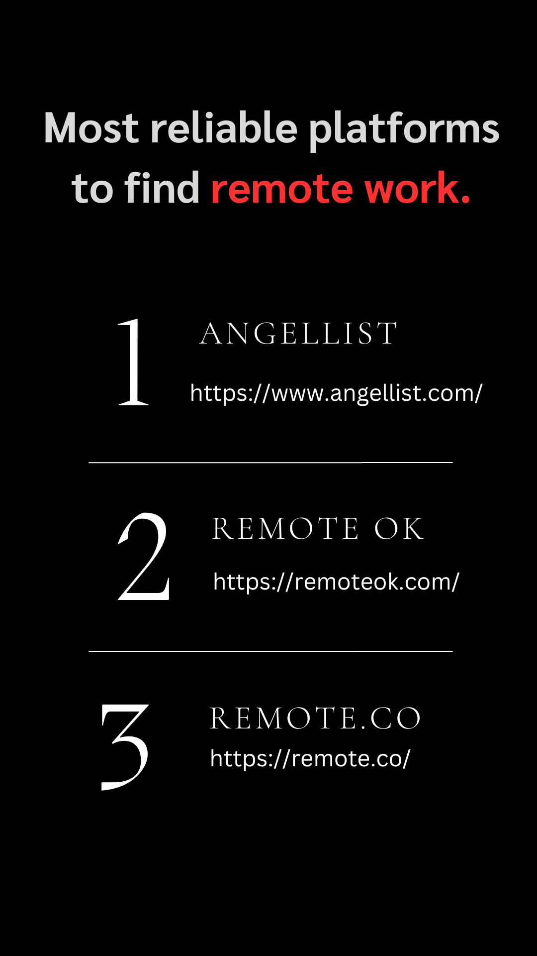 Reliable Platforms to find a remote job